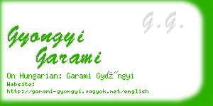 gyongyi garami business card